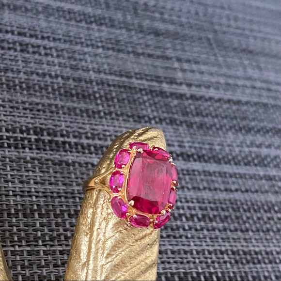 New 925 Lab Ruby Ring 8.5 - Picture 3 of 7